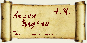 Arsen Maglov vizit kartica